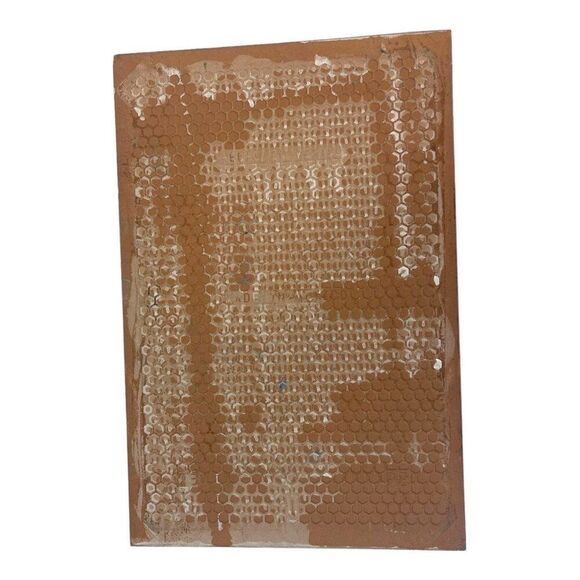 Hand Painted Tile Art Cancun Mexico Beach Scene w/ Display Stand Nautical Decor - Picture 4 of 11